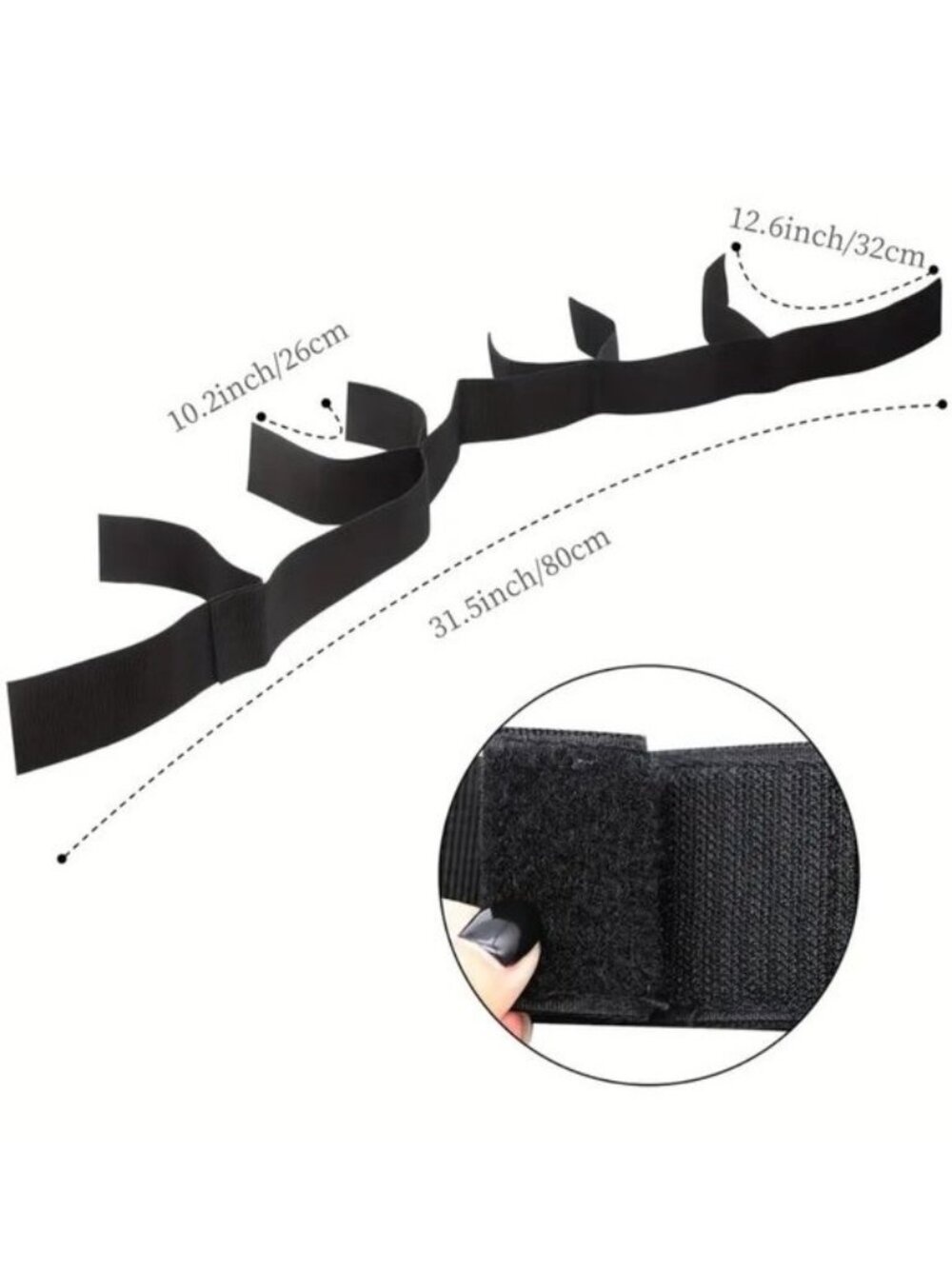 Bondage Harness Ankle & Wrist Handcuffs Restraint Belt Black Role Play Cosplay - Picture 11 of 12